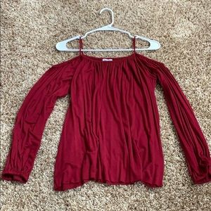 Open shoulder flowy blouse - NEVER WORN
